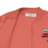 ベビー服 男の子 はたらく車ワッペン キルトニットジャケット オレンジ(07) デザインポイント2