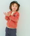 ベビー服 男の子 はたらく車ワッペン キルトニットジャケット オレンジ(07) モデル画像2