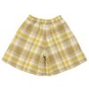 子供服 女の子 チェック柄 裏地付き 厚手 キュロットパンツ イエロー(04) 背面