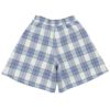 子供服 女の子 チェック柄 裏地付き 厚手 キュロットパンツ ブルー(61) 背面