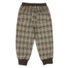ベビー服 男の子 子ども服 こども キッズ ジャガードニット ストレッチ チェック柄 フルレングス ジョガーパンツ ブラウン(05) 背面