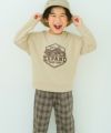 ベビー服 男の子 ジャガードニット チェック柄 ストレッチ ジョガーパンツ ブラウン(05) モデル画像2