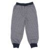 ベビー服 男の子 ジャガードニット チェック柄 ストレッチ ジョガーパンツ ネイビー(06) 正面