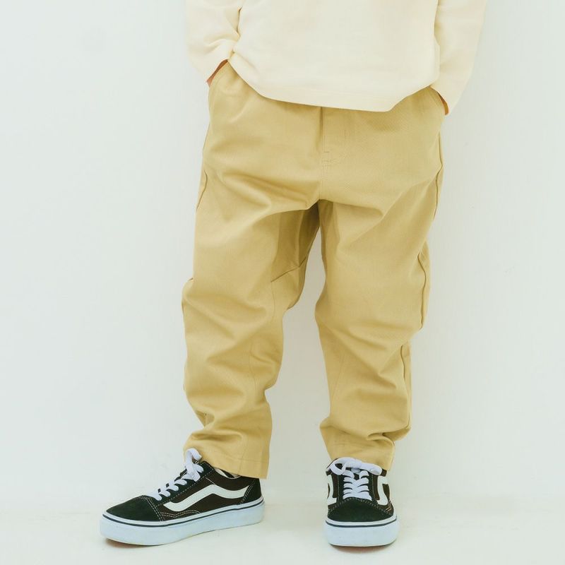 子供服 男の子 ストレッチツイル マチつきテーパードパンツ