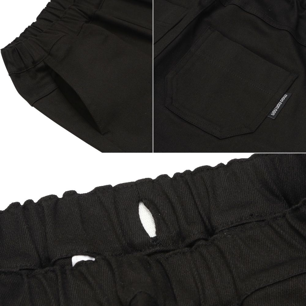 子供服 男の子 子ども服 こども キッズ ストレッチツイル ウエストゴム ポケットマチつき テーパードパンツ ブラック(00) デザインポイント1