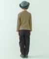 子供服 男の子 子ども服 こども キッズ ストレッチツイル ウエストゴム ポケットマチつき テーパードパンツ ブラック(00) モデル画像全身