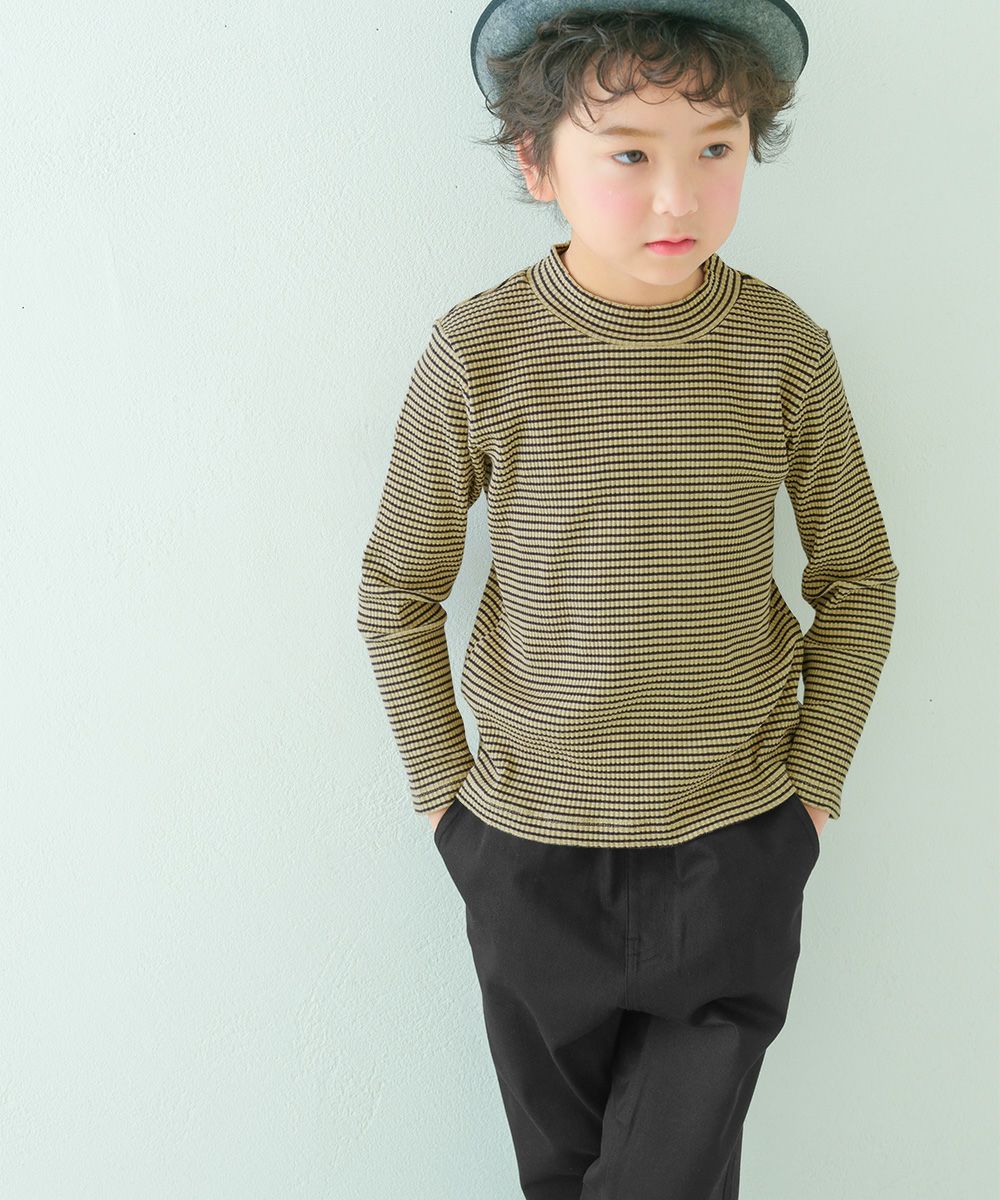 子供服 男の子 子ども服 こども キッズ ストレッチツイル ウエストゴム ポケットマチつき テーパードパンツ ブラック(00) モデル画像2