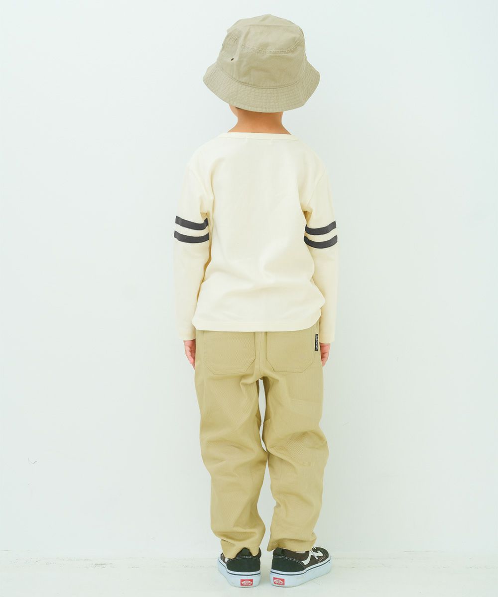 子供服 男の子 子ども服 こども キッズ ストレッチツイル ウエストゴム ポケットマチつき テーパードパンツ ベージュ(51) モデル画像2