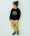 子供服 男の子 ストレッチツイル マチつきテーパードパンツ ベージュ(51) モデル画像3