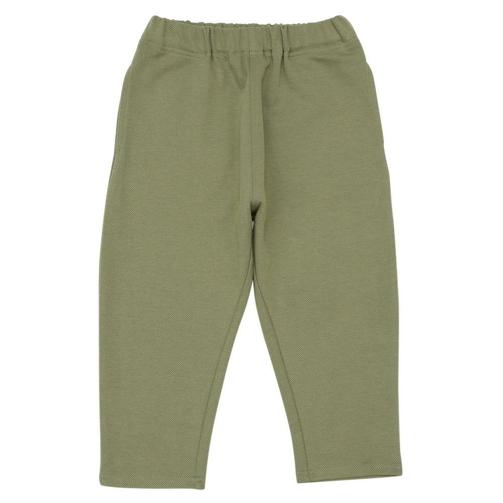 ベビー服 男の子 ニットツイル フルレングスパンツ カーキ(82) 正面