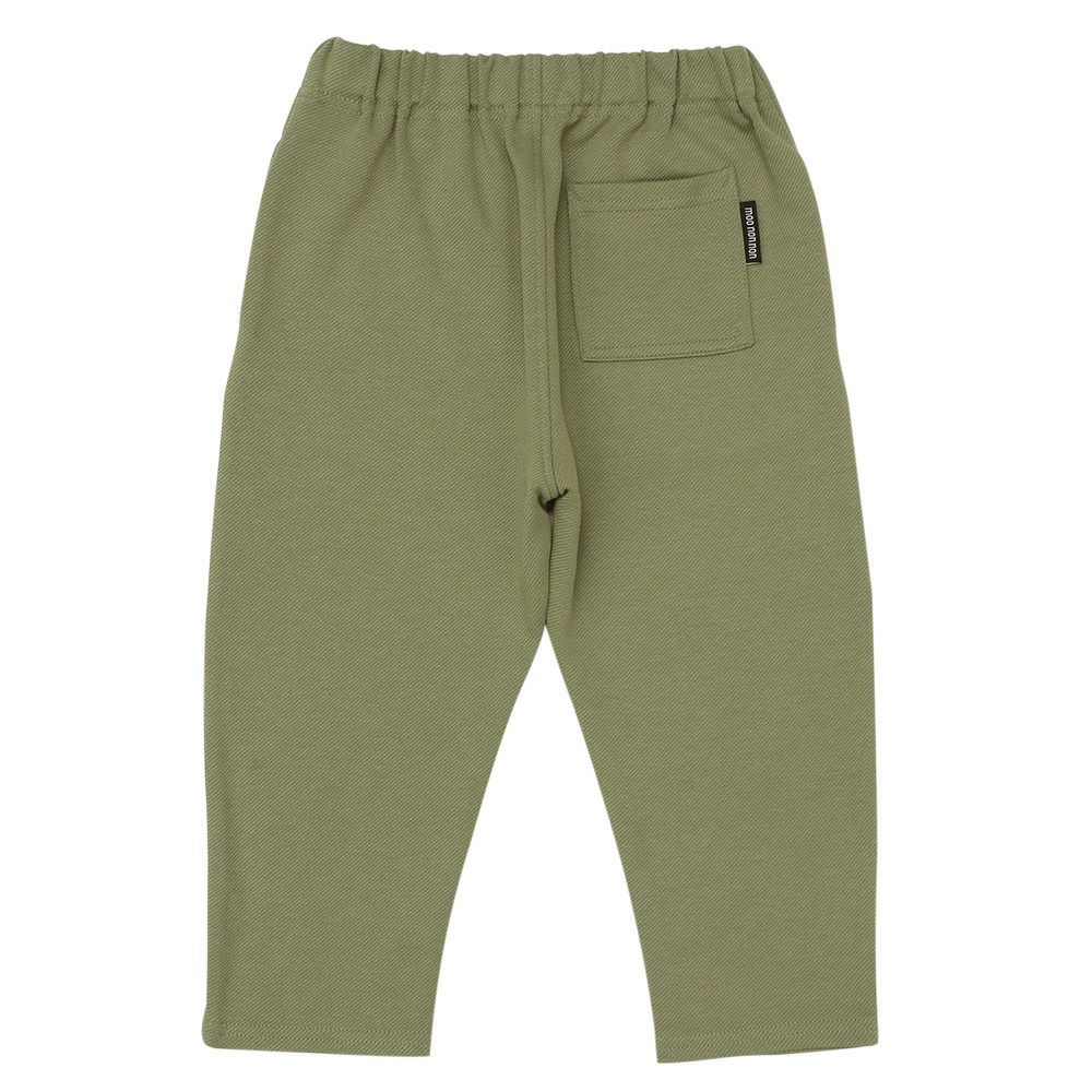 ベビー服 男の子 ニットツイル フルレングスパンツ カーキ(82) 背面