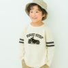 子供服 男の子 綿100％ バイク ロゴ フロッキープリントTシャツ