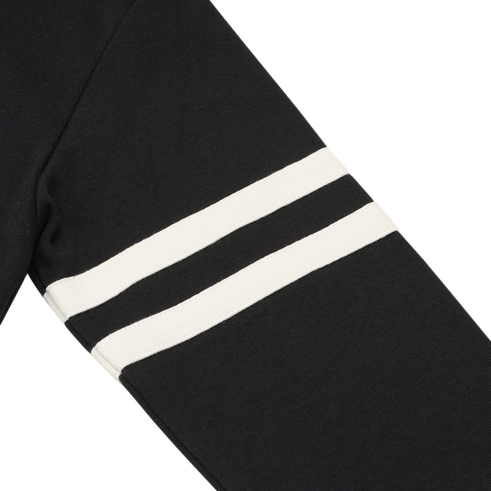 子供服 男の子 子ども服 こども服 キッズ ジュニア 綿100％ ロンT 長そで バイク ロゴ フロッキー プリント ブラック(00) デザインポイント2