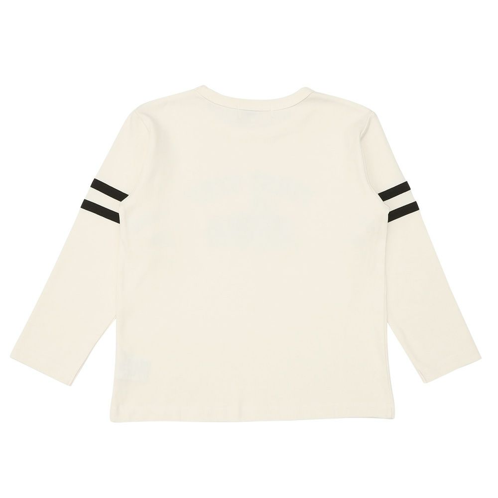 子供服 男の子 子ども服 こども服 キッズ ジュニア 綿100％ ロンT 長そで バイク ロゴ フロッキー プリント オフホワイト(11) 背面