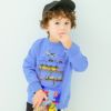 ベビー服 男の子 電車 飛行機 乗り物ワッペン 車刺繍 裏毛トレーナー
