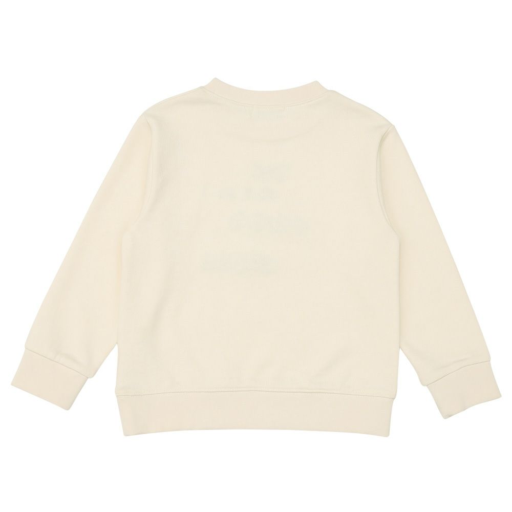 ベビー服 男の子 電車 飛行機 乗り物ワッペン 車刺繍 裏毛トレーナー アイボリー(12) 背面