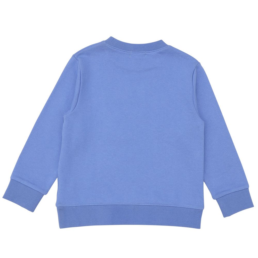 ベビー服 男の子 電車 飛行機 乗り物ワッペン 車刺繍 裏毛トレーナー ブルー(61) 背面