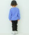 ベビー服 男の子 電車 飛行機 乗り物ワッペン 車刺繍 裏毛トレーナー ブルー(61) モデル画像全身