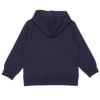 子供服 男の子 ツイルニット ロゴワッペン フード取り外し可能 ジップアップジャケット ネイビー(06) 背面
