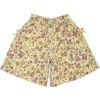 ベビー服 女の子 花柄 コーデュロイ 裏地付き キュロットパンツ アイボリー(12) 正面