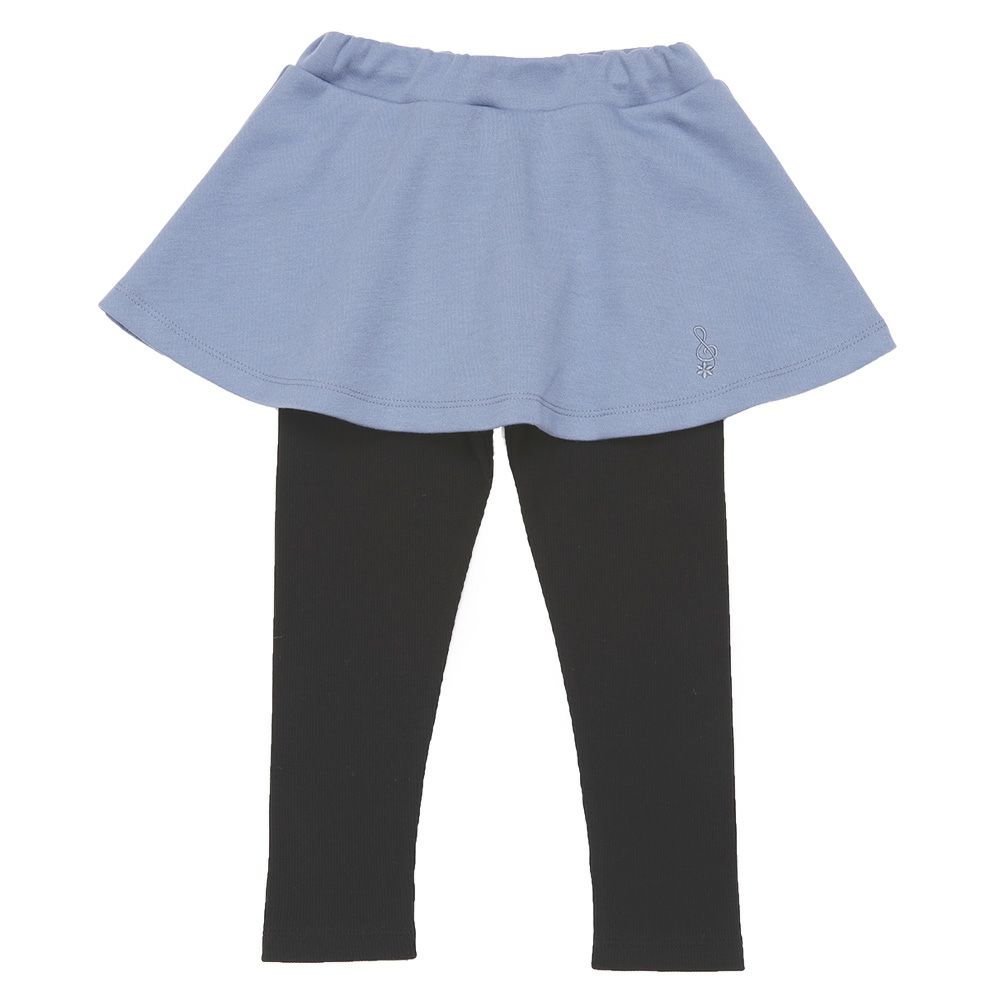 ベビー服 女の子 音符刺繍 10分丈スカッツ ブルー(61) 正面