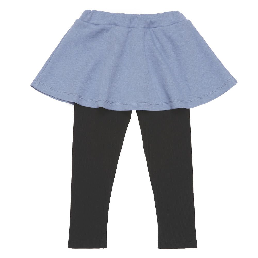 ベビー服 女の子 音符刺繍 10分丈スカッツ ブルー(61) 背面