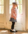ベビー服 女の子 音符刺繍 10分丈スカッツ ブルー(61) モデル画像1