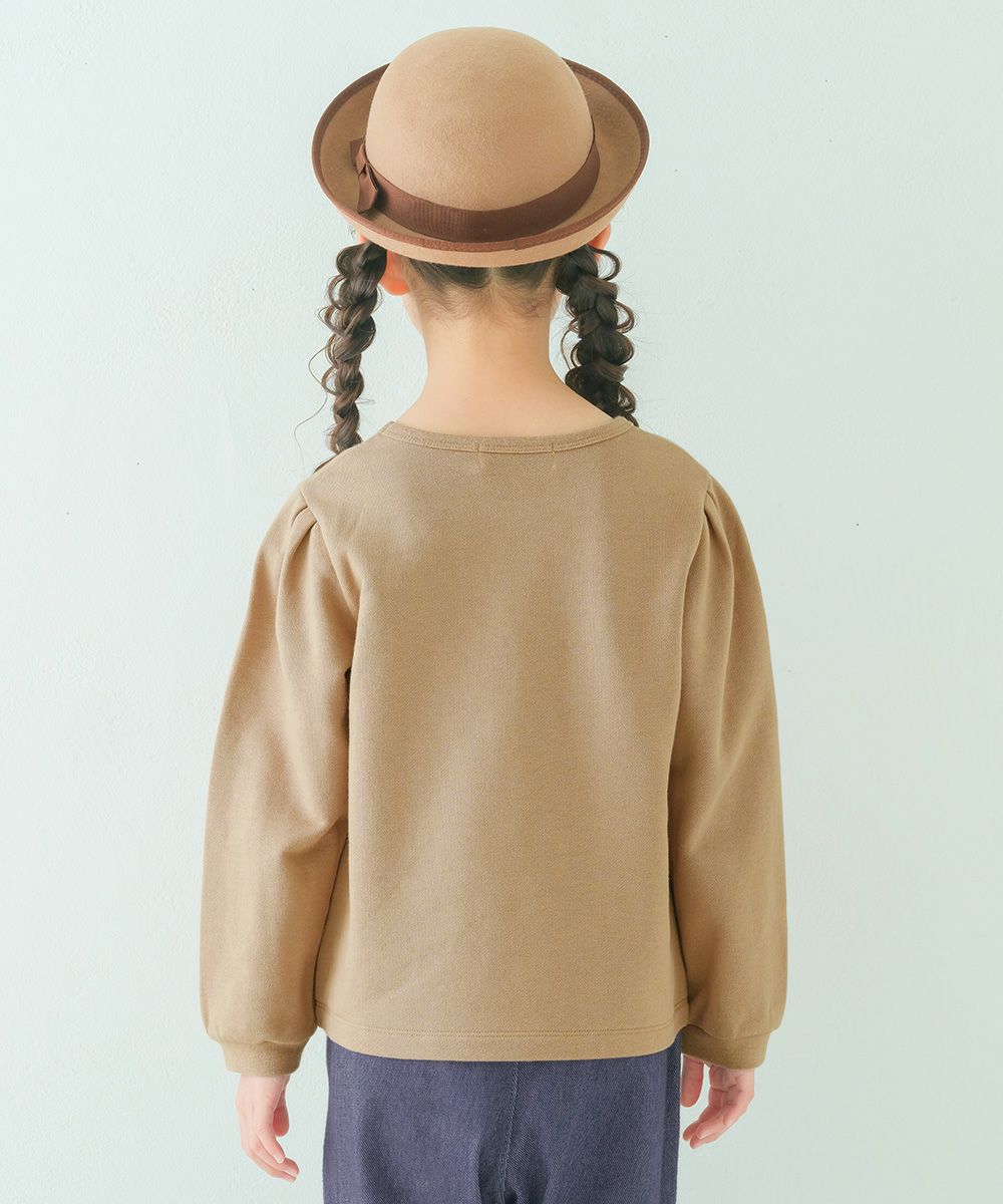 ベビー服 女の子 うさぎモチーフつきケーキ刺繍 裏毛トレーナー ベージュ(51) モデル画像13