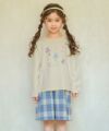 ベビー服 女の子 バレエドレスモチーフ バックリボンつき 裏毛トレーナー アイボリー(12) モデル画像1