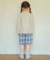 ベビー服 女の子 子ども服 キッズ ドレス ロゴ バレリーナ 刺繍 音符 リボン Aライン 裏毛 アイボリー(12) モデル画像2