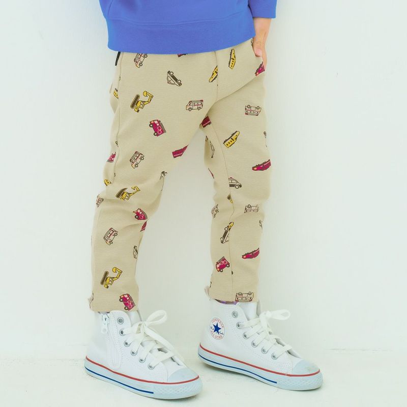 ベビー服 男の子 はたらく車 電車 乗り物プリント レギンスパンツ