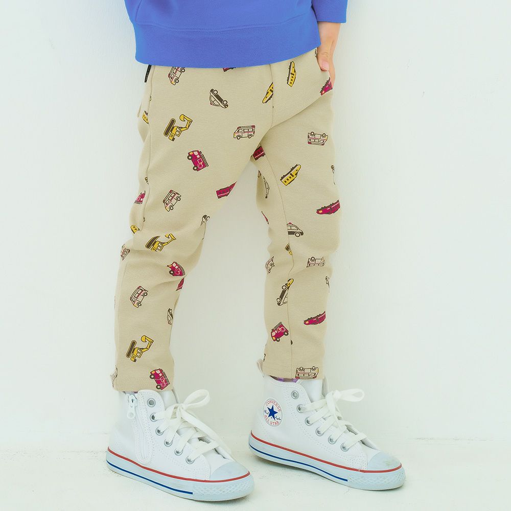 ベビー服 男の子 はたらく車 電車 乗り物プリント レギンスパンツ
