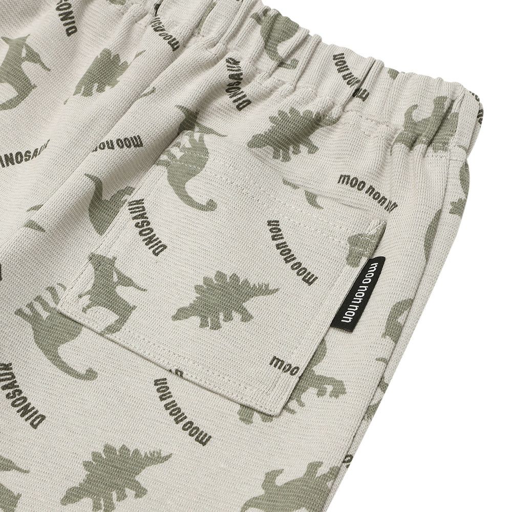 ベビー服 男の子 オリジナル恐竜プリント レギンスパンツ グレー(09) デザインポイント1