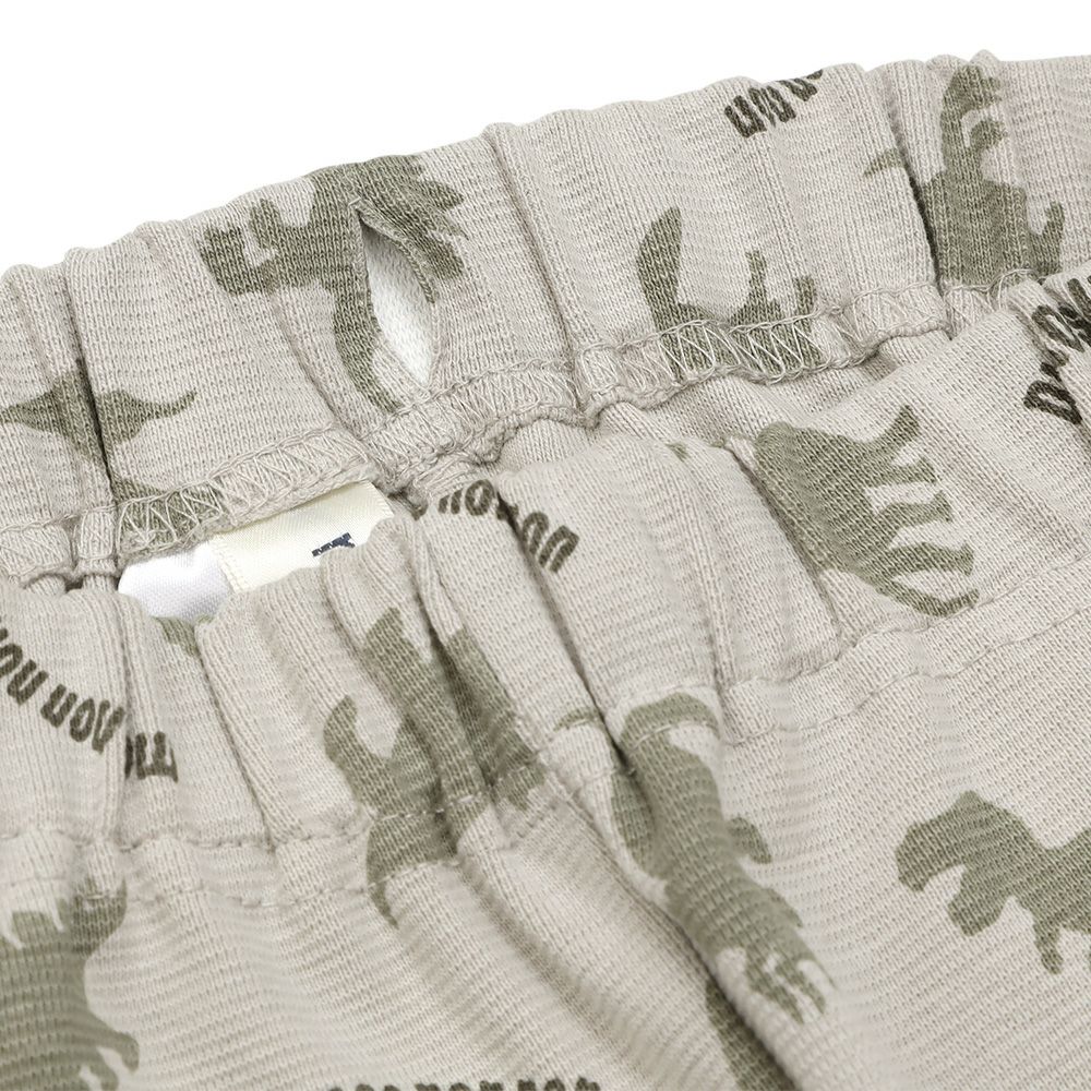 ベビー服 男の子 オリジナル恐竜プリント レギンスパンツ グレー(09) デザインポイント2