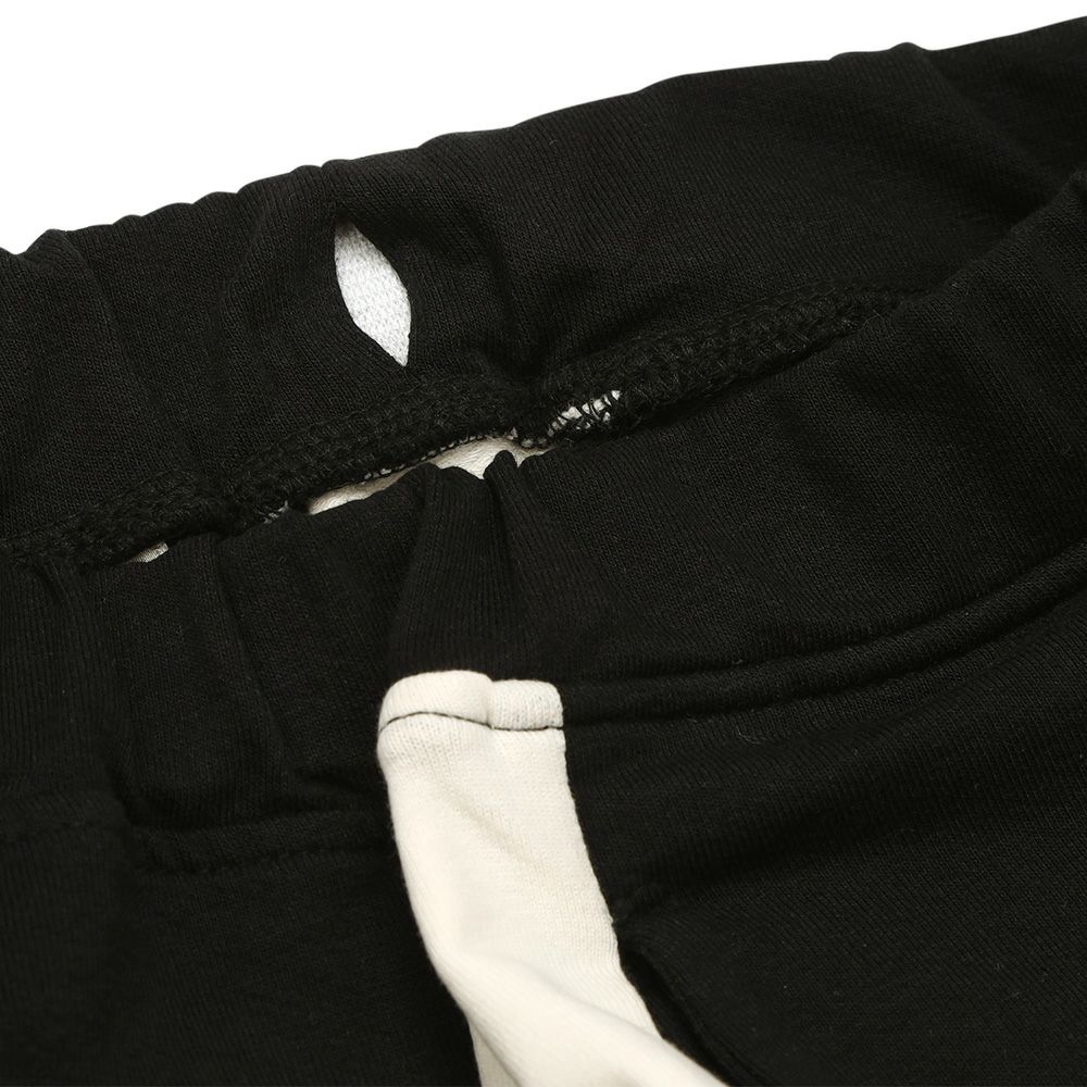 ベビー服 男の子 ミニ裏毛 ラインパンツ ブラック(00) デザインポイント2