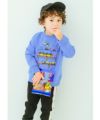 ベビー服 男の子 ミニ裏毛 ラインパンツ ブラック(00) モデル画像2