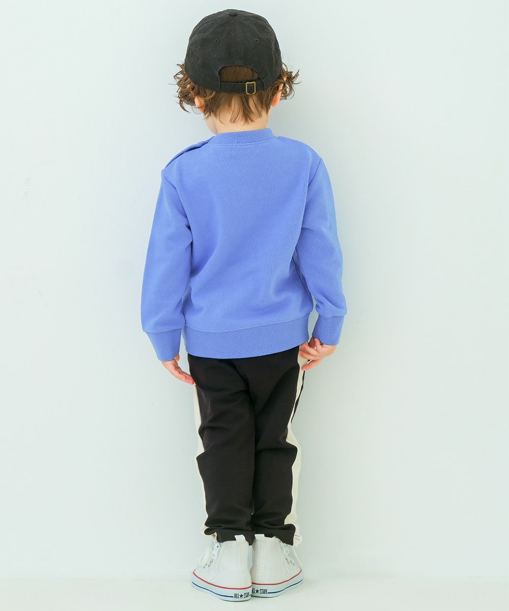 ベビー服 男の子 ミニ裏毛 ラインパンツ ブラック(00) モデル画像3