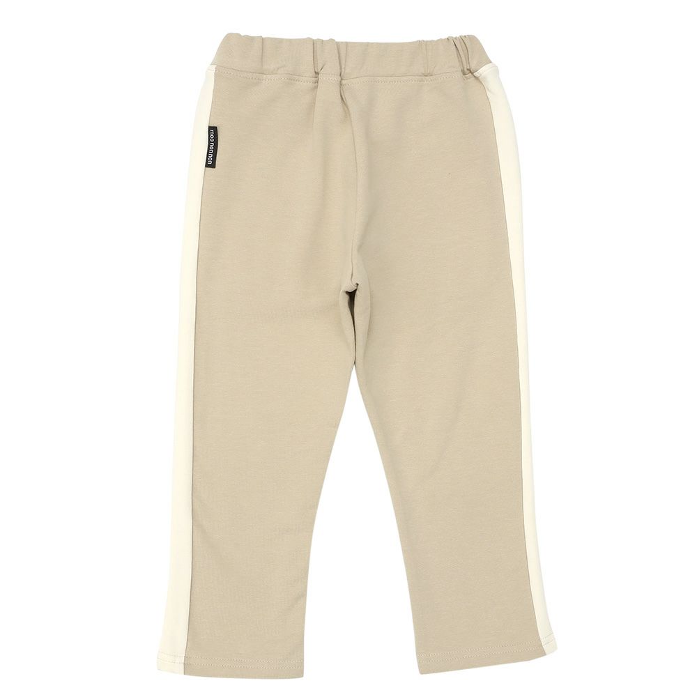 ベビー服 男の子 ミニ裏毛 ラインパンツ ベージュ(51) 背面