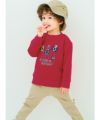 ベビー服 男の子 ミニ裏毛 ラインパンツ ベージュ(51) モデル画像2
