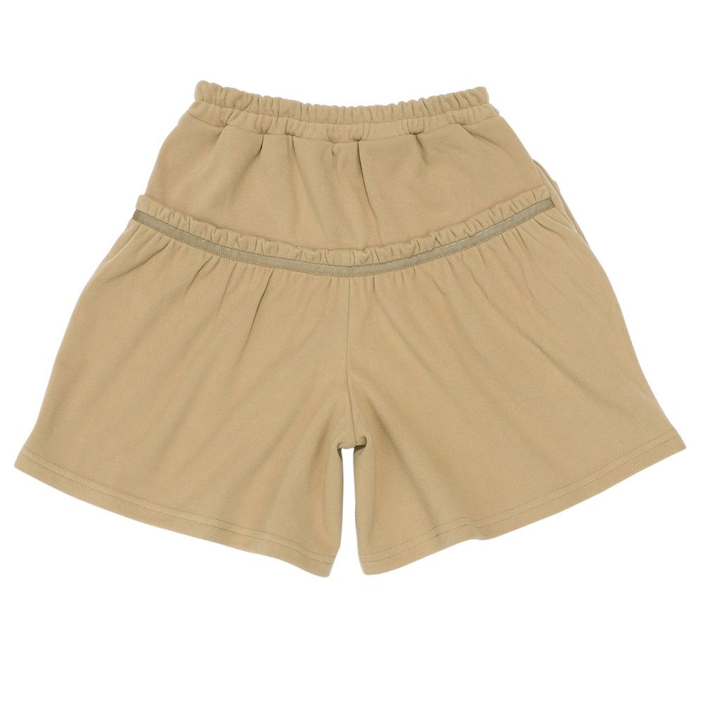 ベビー服 女の子 パウダースムース リボンつきキュロットパンツ ベージュ(51) 背面