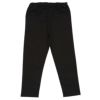 子供服 女の子 ストレッチツイル リボンロゴ刺? ロングパンツ ブラック(00) 正面