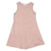 ベビー服 女の子 音符刺繍 Aライン バックリボン付きワンピース ピンク(02) 正面