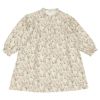 ベビー服 女の子 花柄 ボタン開き ワンピース アイボリー(12) 正面