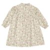 ベビー服 女の子 花柄 ボタン開き ワンピース アイボリー(12) 背面