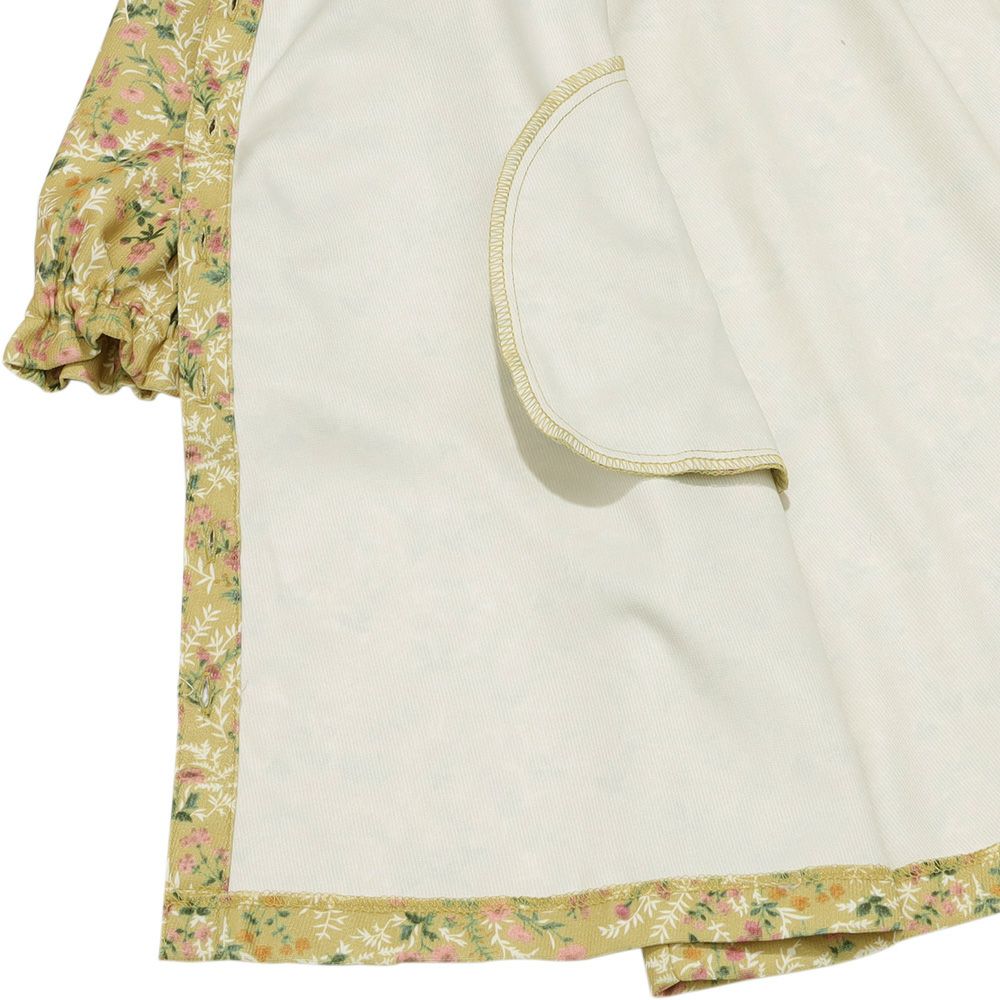 ベビー服 女の子 花柄 ボタン開き ワンピース カラシ(41) デザインポイント2