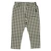 ベビー服 女の子 ストレッチ ギンガムチェック柄ロングパンツ ホワイト×ブラック(10) 背面