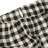 ベビー服 女の子 ストレッチ ギンガムチェック柄ロングパンツ ホワイト×ブラック(10) デザインポイント2