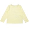 ベビー服 女の子 綿100％音符お花ロゴ刺繍Ｔシャツ イエロー(04) 背面