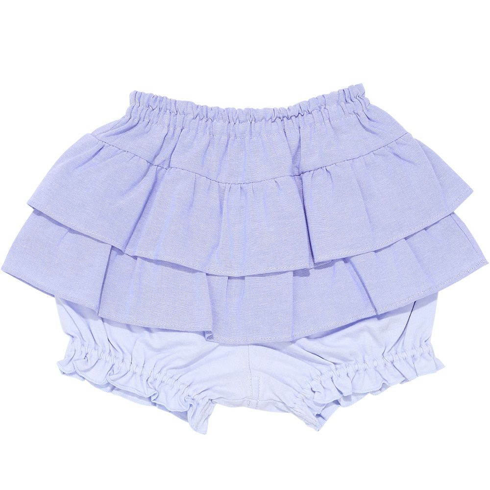子供服 女の子 フリル かぼちゃパンツ ブルー(61) 背面