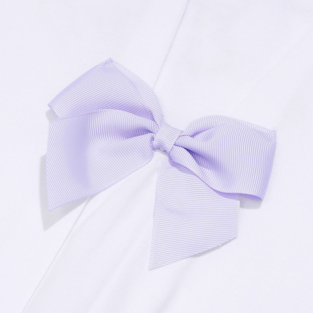 ベビー服 女の子 子ども服 こども服 キッズ ジュニア 綿100％ ティーカップ スイーツ 刺繍 バックリボン オフホワイト(11) デザインポイント2